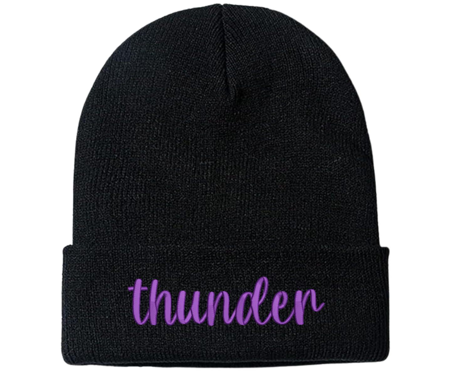 Embroidered Unisex Thunder Beanie