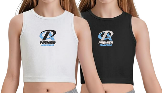 Embroidered Youth Premier Athletics Cropped Tank