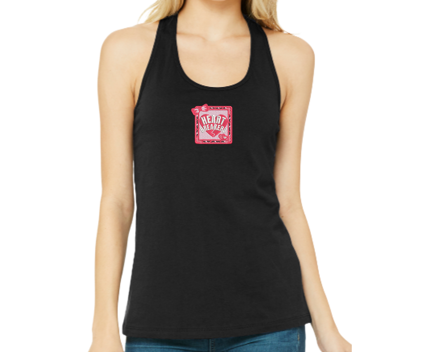 Embroidered Heart Breakers Tank Top