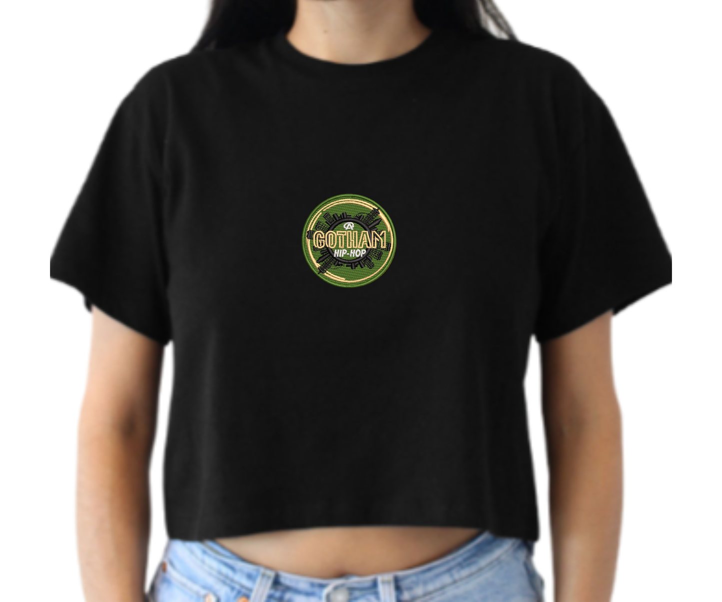 Embroidered Gotham Crop Top