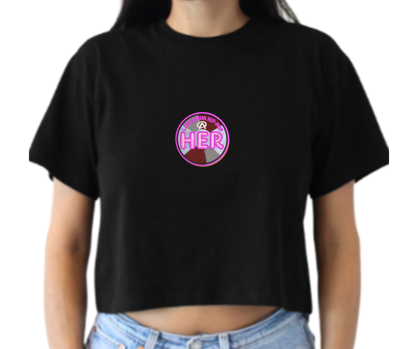 Embroidered Her Crop Top