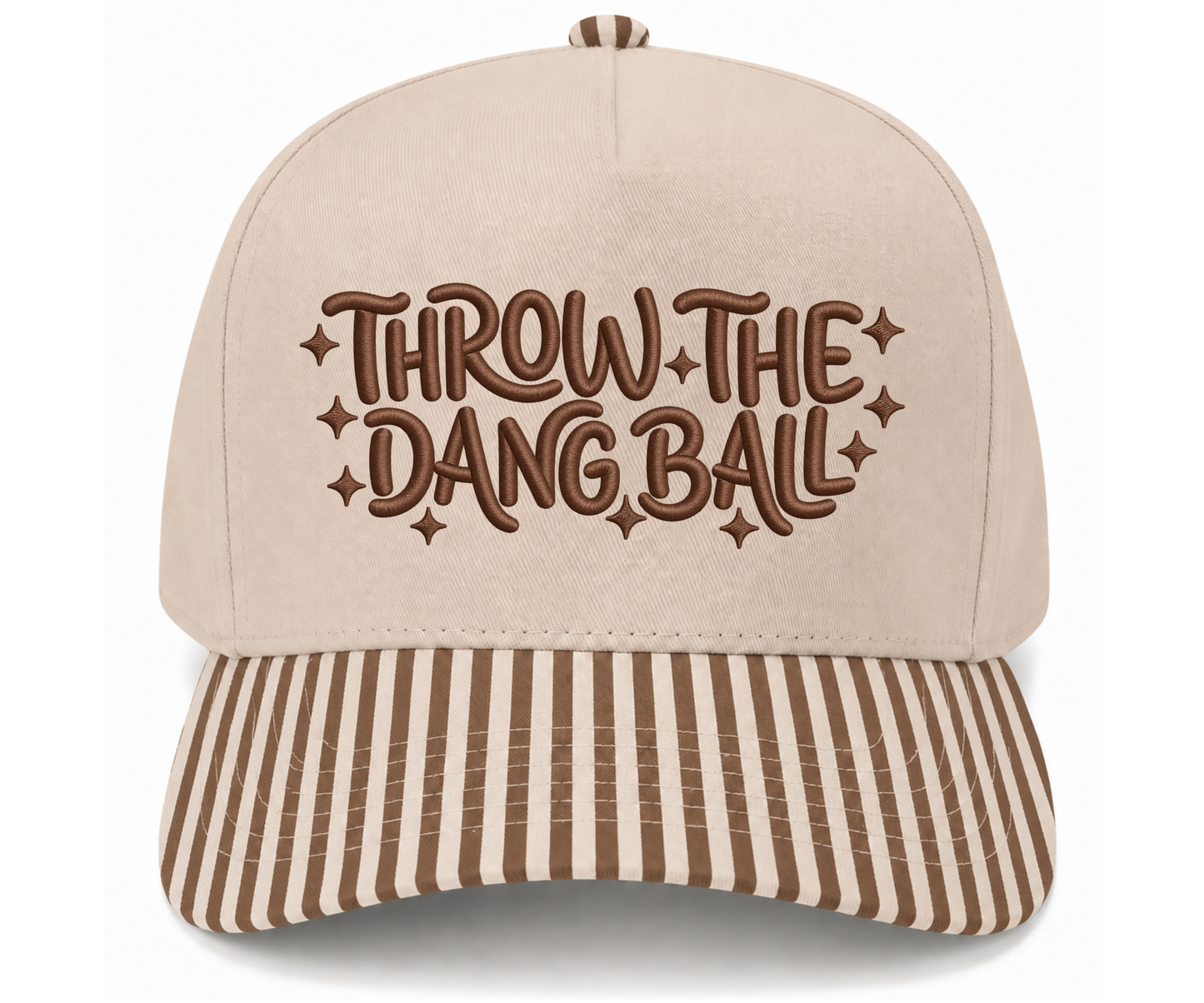 Puff Embroidered Throw The Dang Ball Hat