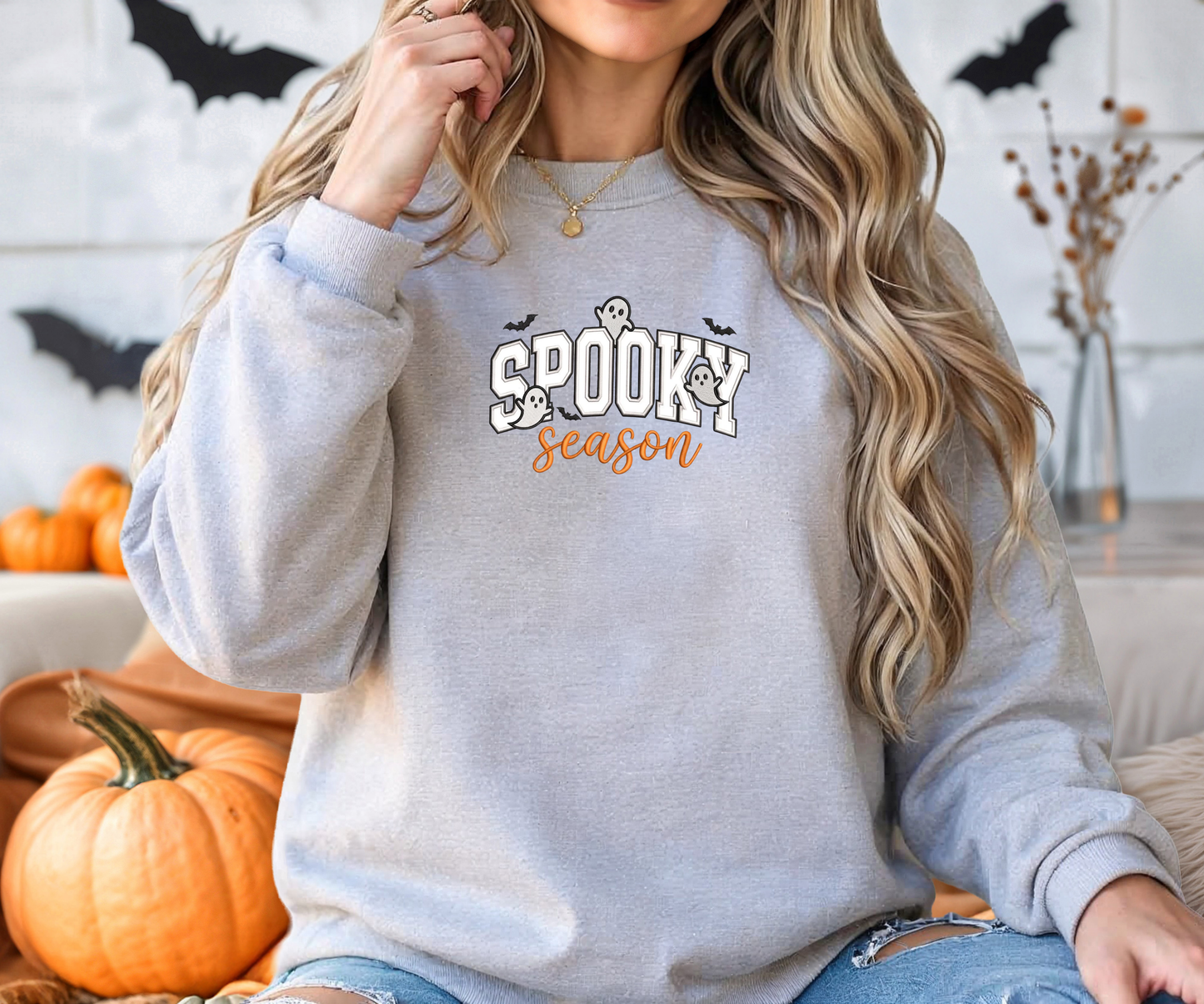 Embroidered Spooky Season Crewneck