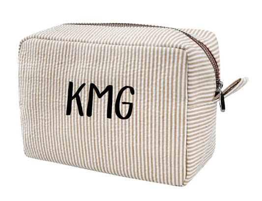 Embroidered KMG Makeup Bag