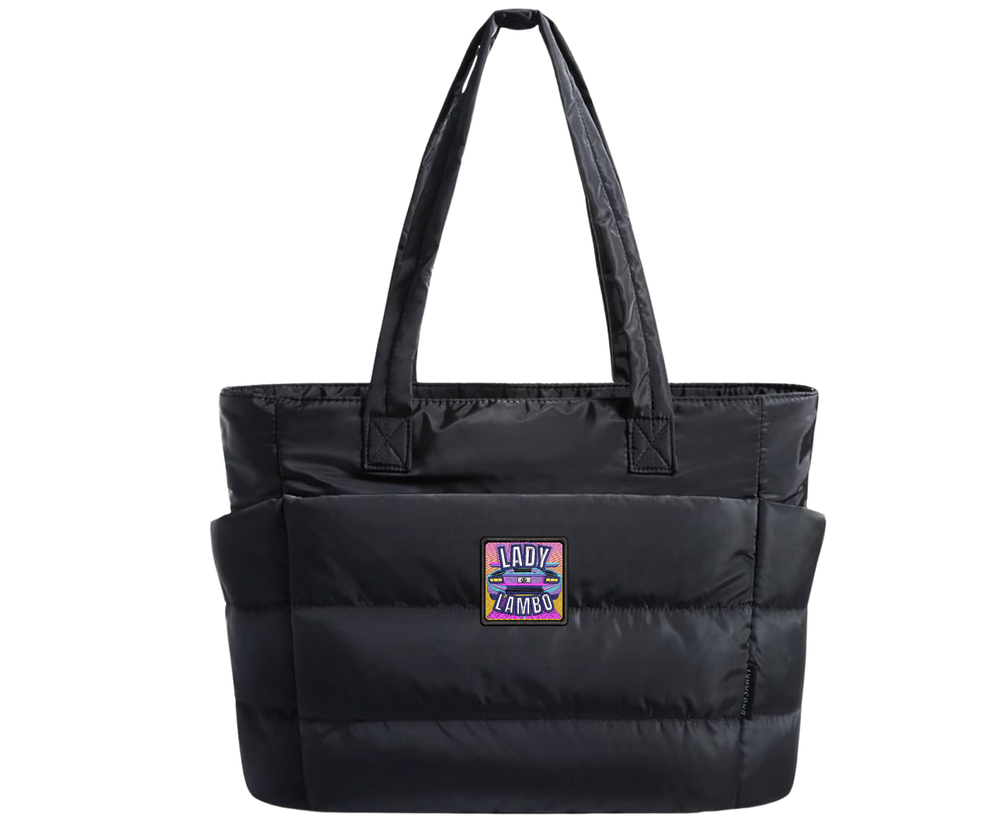Embroidered Lady Lambo Tote Bag
