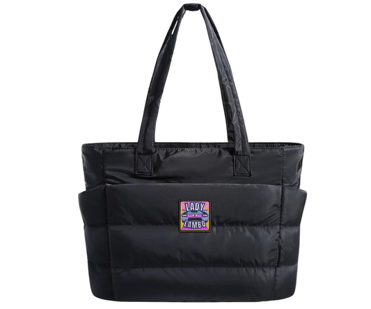 Embroidered Lady Lambo Tote Bag