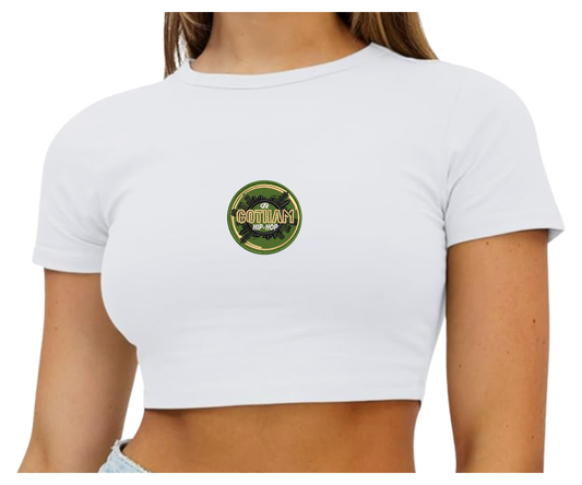 Embroidered Gotham Crop Top