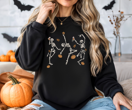 Embroidered Skeleton Crewneck
