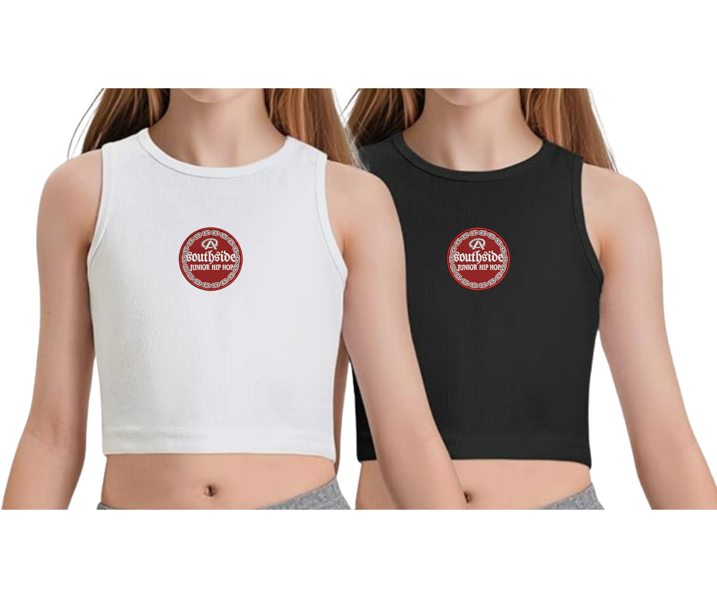Embroidered Youth South Side Cropped Tank