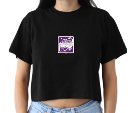 Embroidered Chrome Crop Top