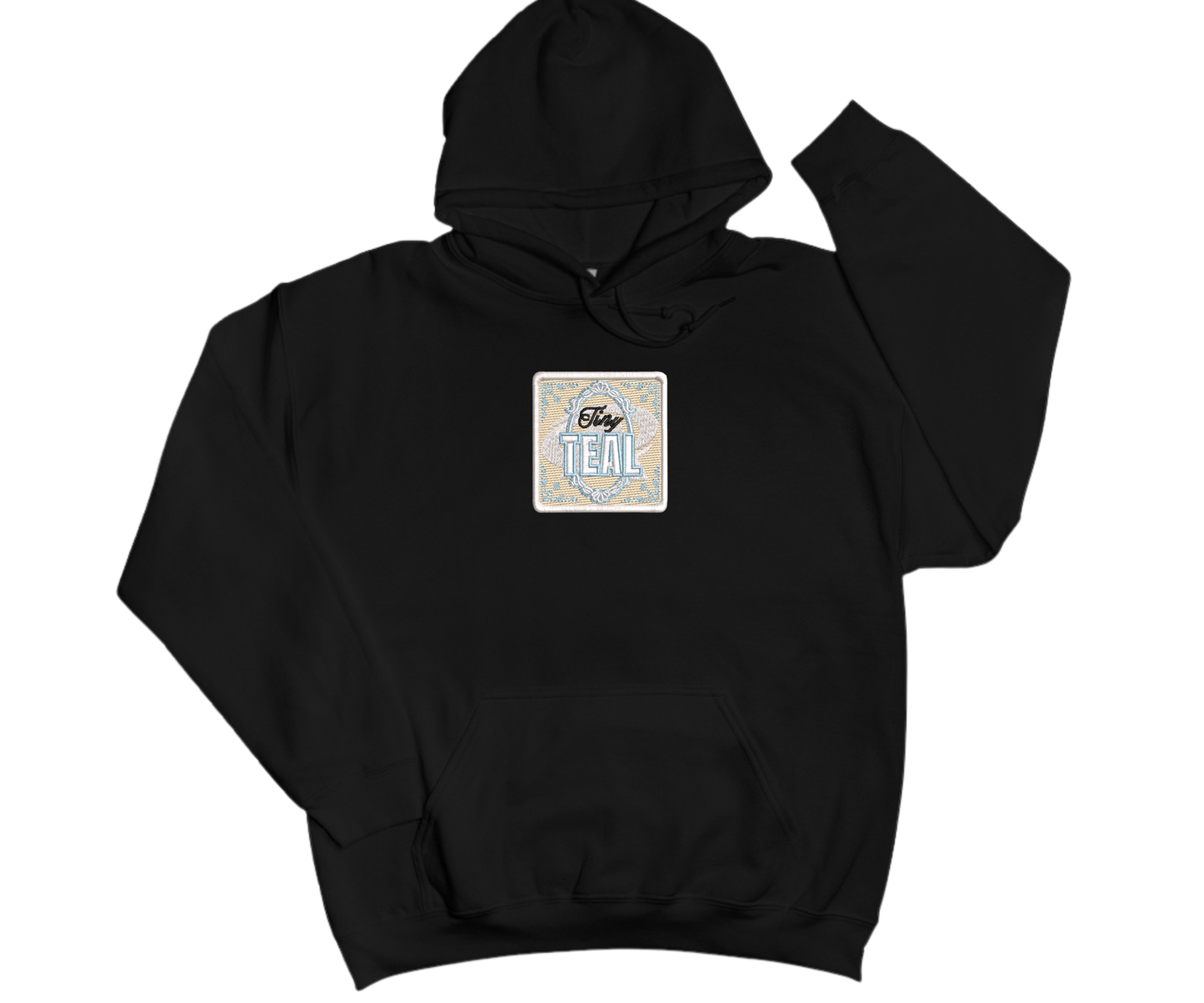 Embroidered Youth Tiny Teal Hoodie
