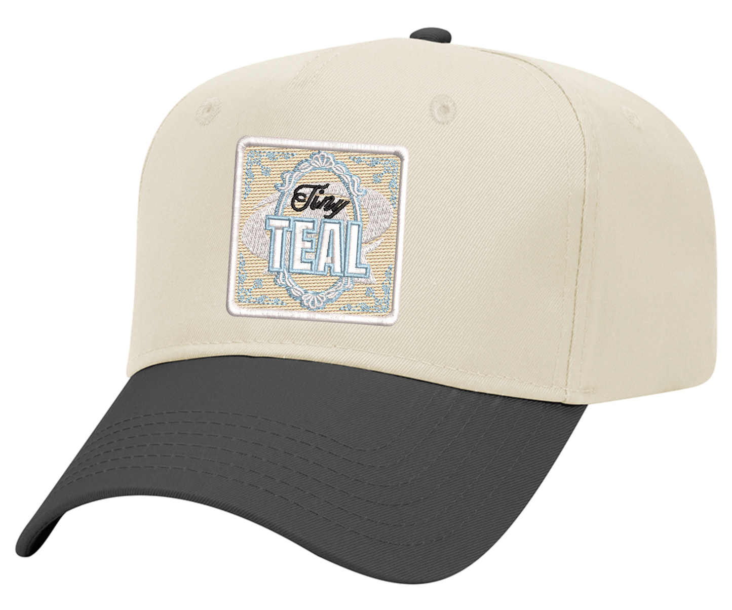 Embroidered Tiny Teal Hat