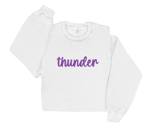Embroidered Thunder Crewneck