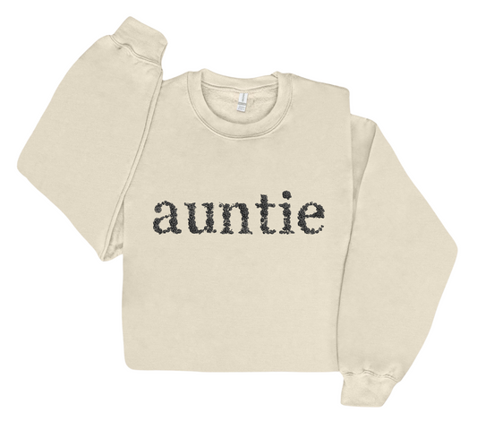 Embroidered Floral Auntie Crewneck