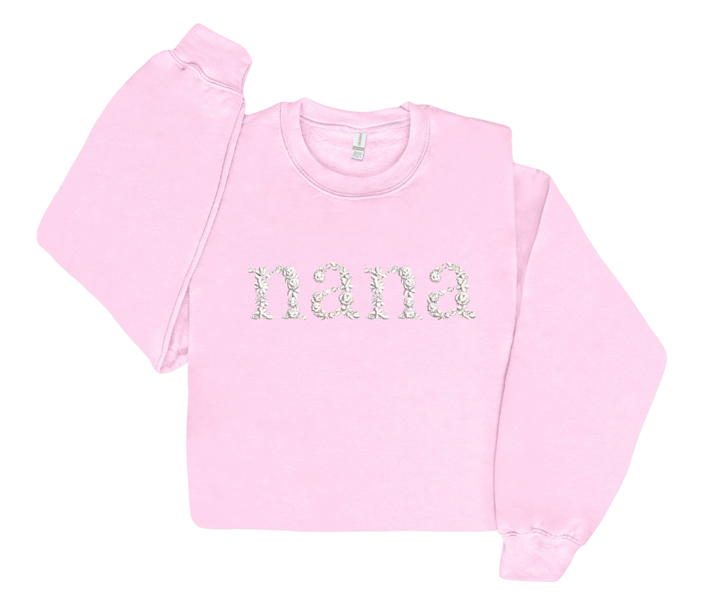 Embroidered Floral Nana Crewneck