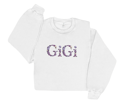 Embroidered Floral GiGi Crewneck
