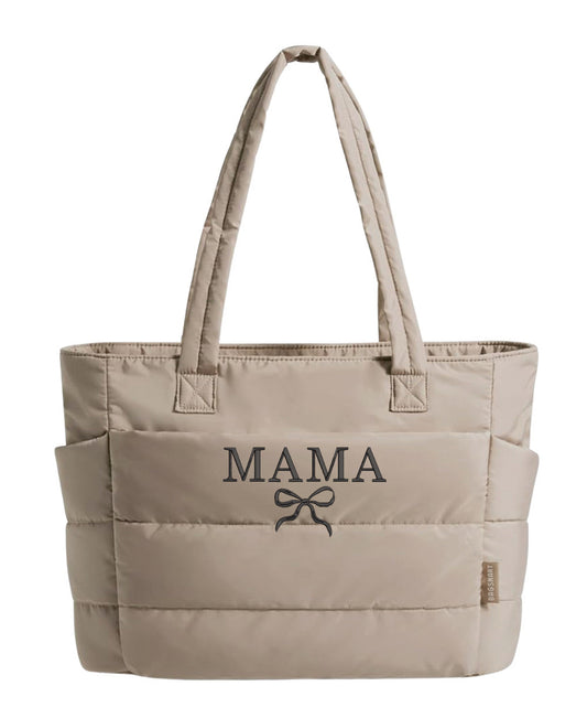Embroidered Mama Tote Bag