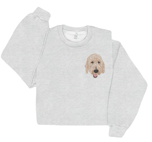 Embroidered Doodle Crewneck