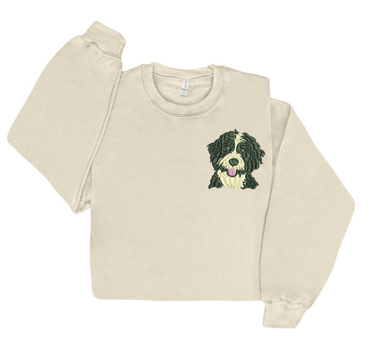 Embroidered Bernedoodle Crewneck