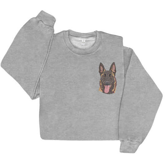 Embroidered German Shepherd Crewneck