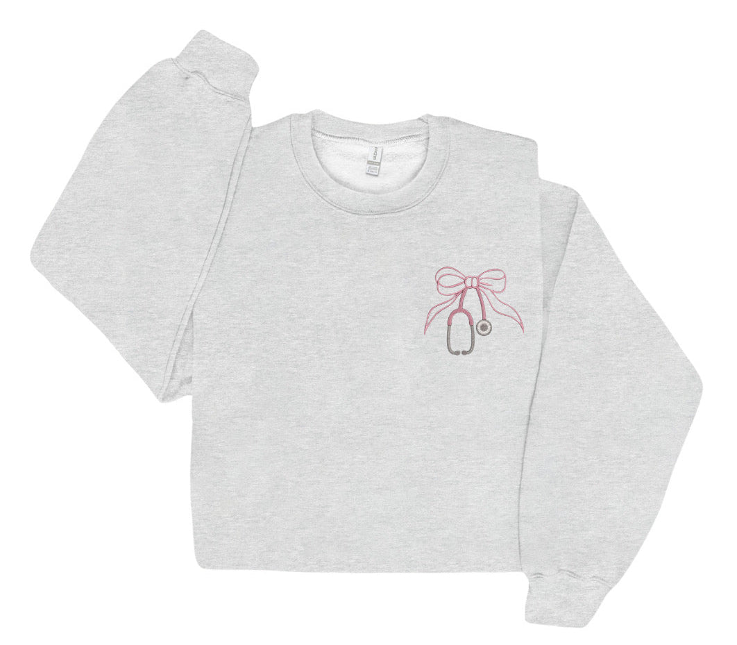 Embroidered Nurse Crewneck