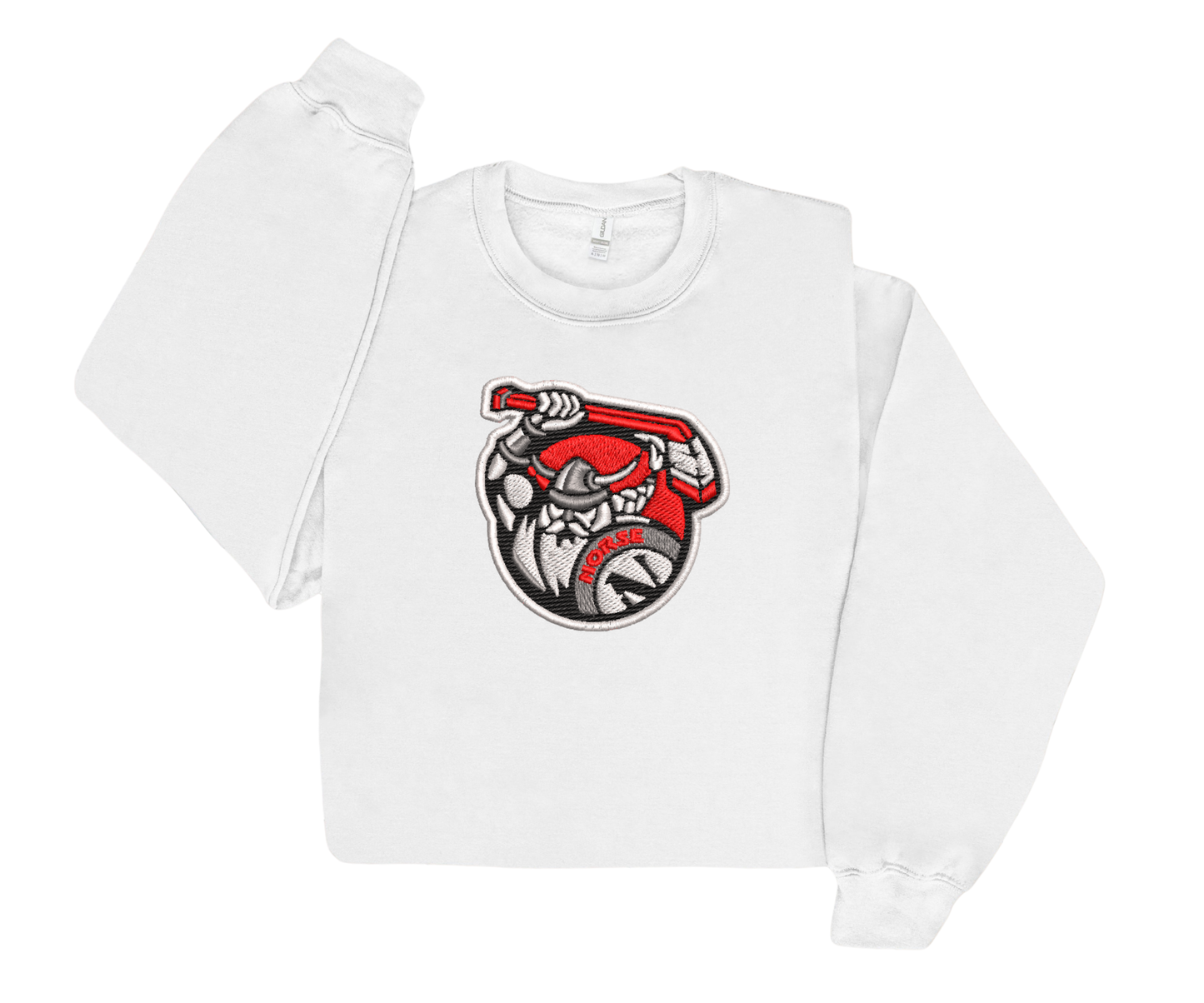 Embroidered Youth Norse Hockey Crewneck