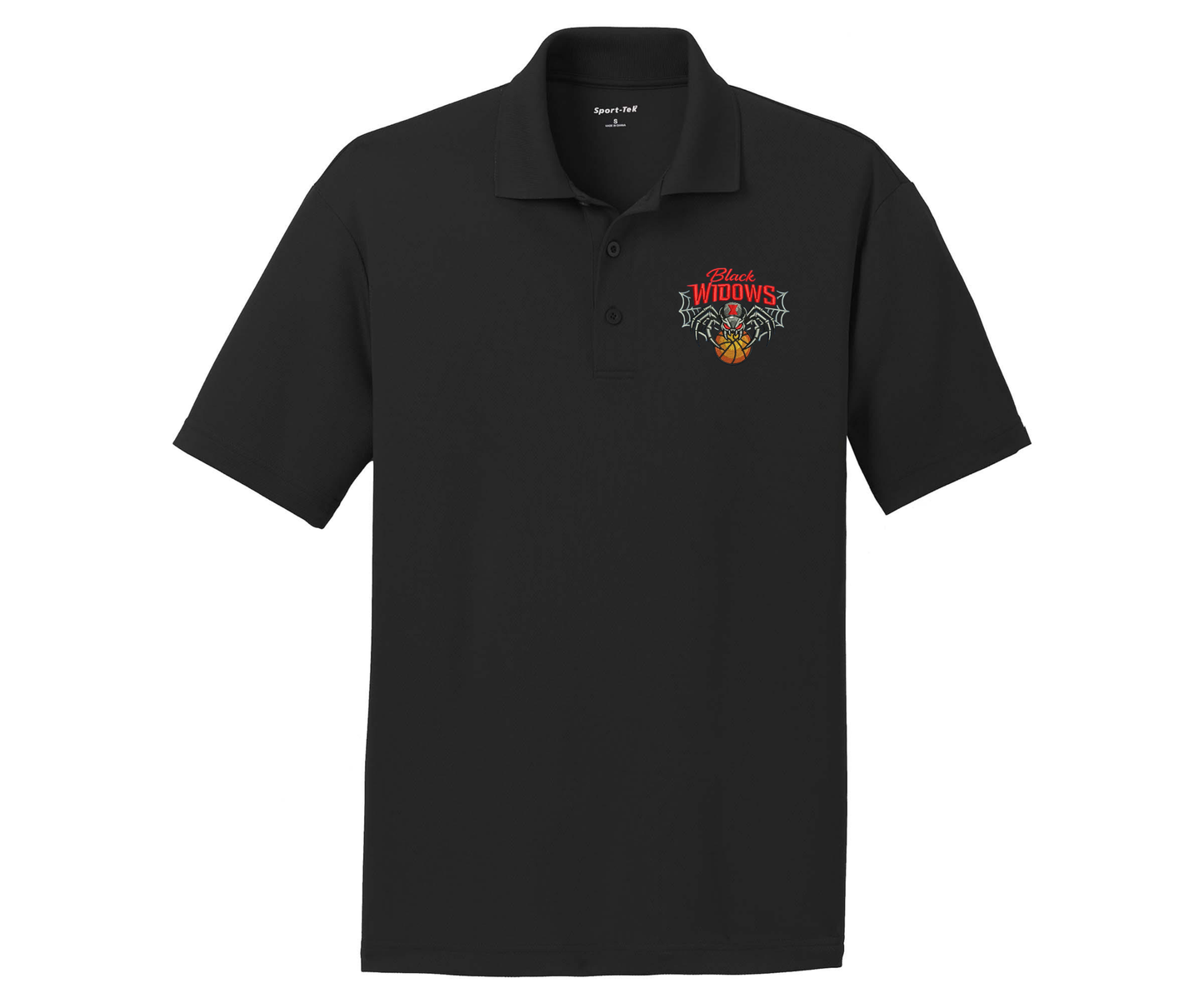 Embroidered Black Widows Polo