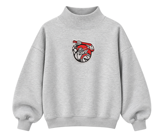 Embroidered Norse Hockey Mock Neck