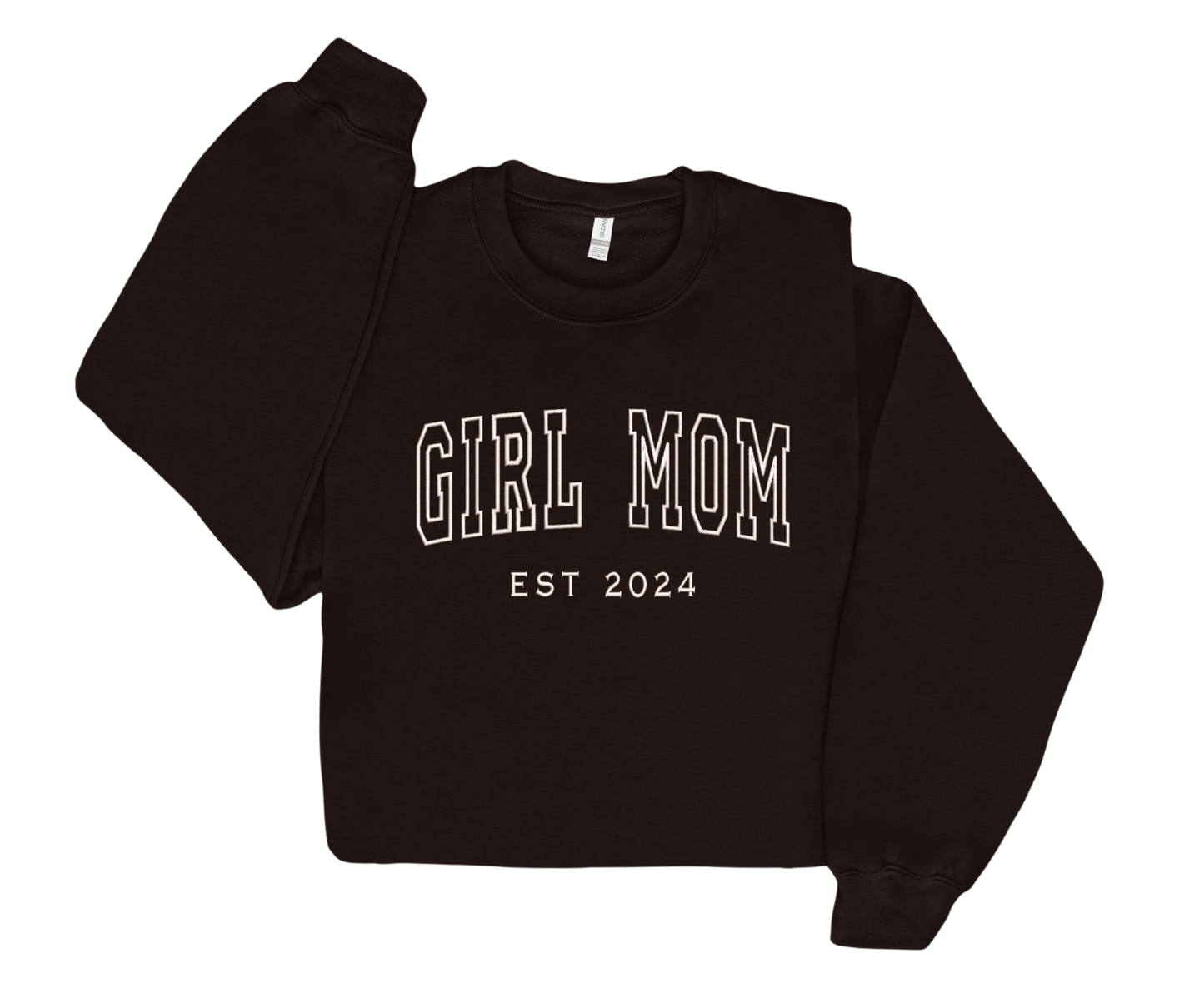 Embroidered Girl Mom Crewneck