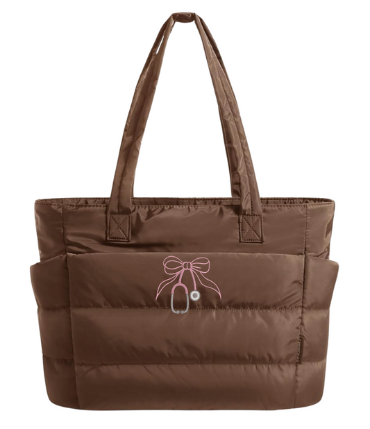 Embroidered Nurse Tote Bag