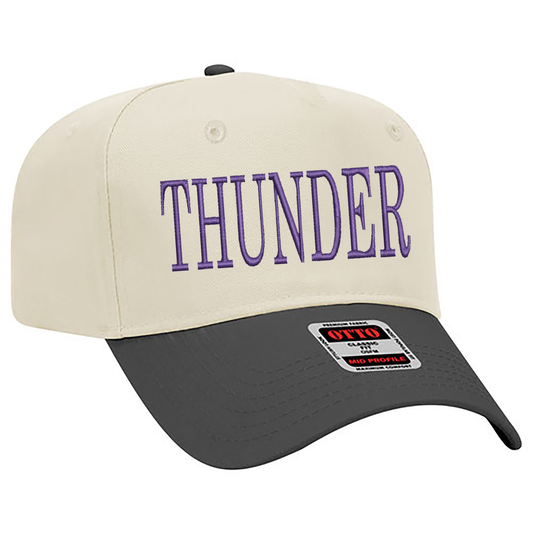 Thunder Black and Cream Embroidered Hat