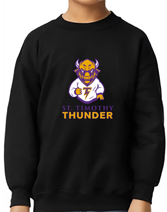 St. Timothy Thunder Mascot Youth Crewneck