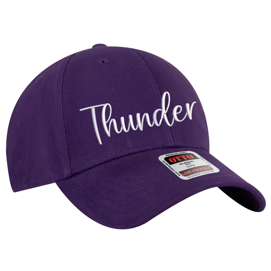 Thunder  Embroidered Purple Baseball Cap
