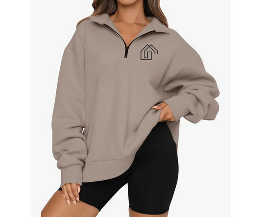 Twin Team Embroidered Quarter Zip Sweatshirt