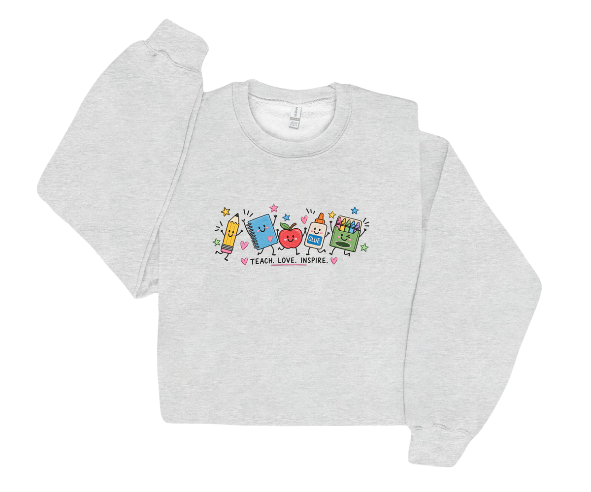 Embroidered Teacher Crewneck