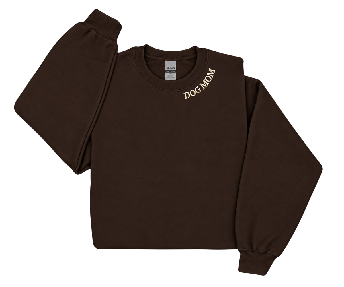 Embroidered Dog Mom Crewneck