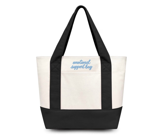 Embroidered Emotional Support Bag Tote Bag