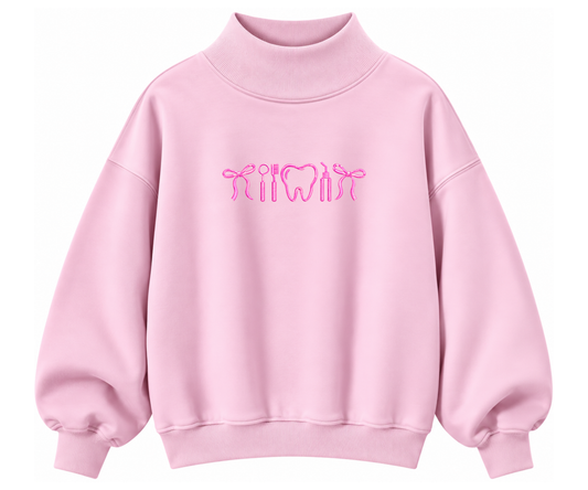 Embroidered Dentist Mock Neck