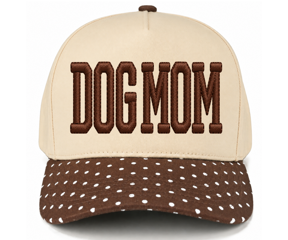 Puff Embroidered Dog Mom Hat