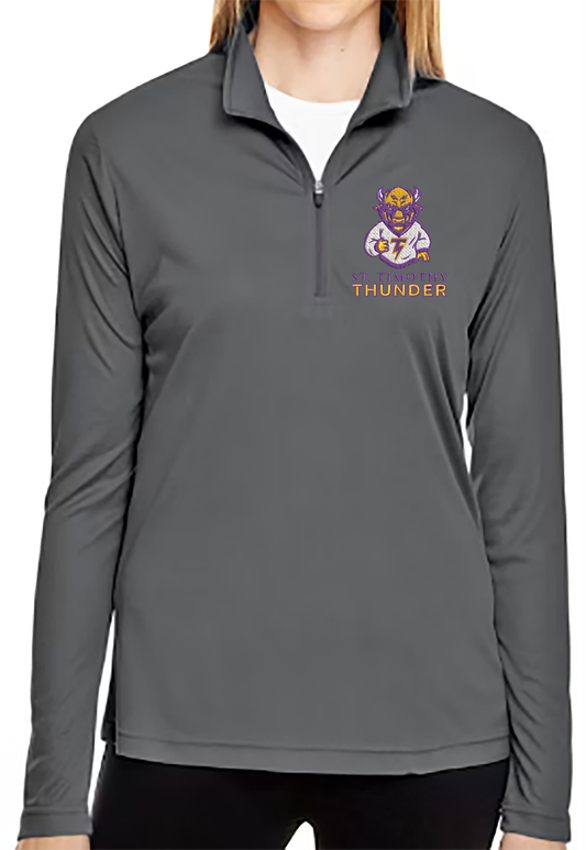 Embroidered Women's Zone Performance Mascot Quarter Zip