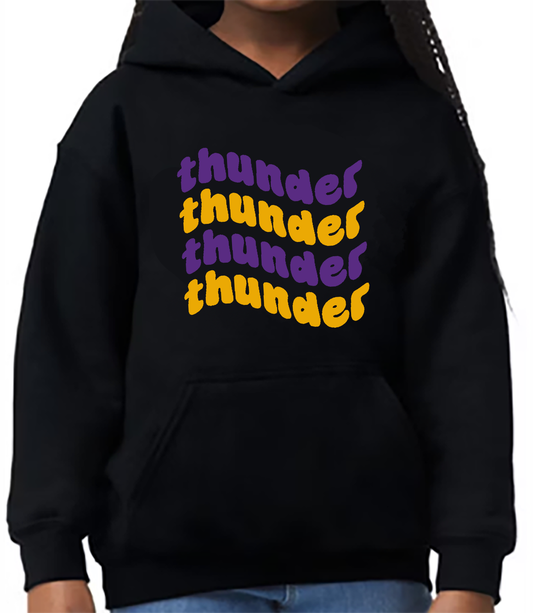 Thunder Purple and Gold Youth Hoodie