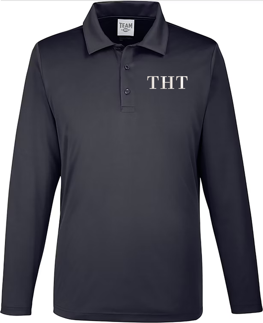 Embroidered Men's Long Sleeve Polo