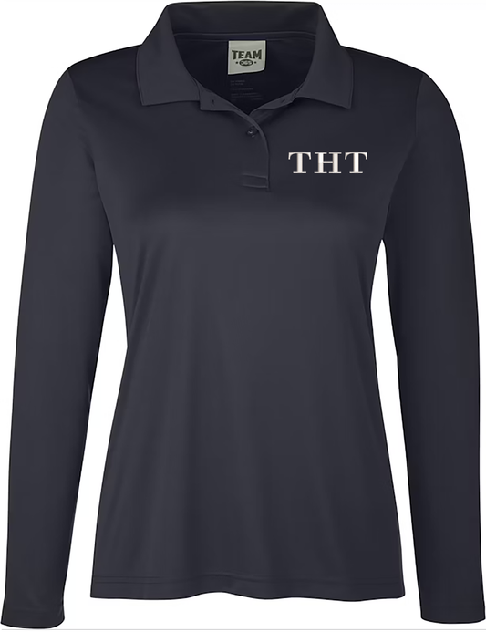 Embroidered Ladies Long Sleeve Polo