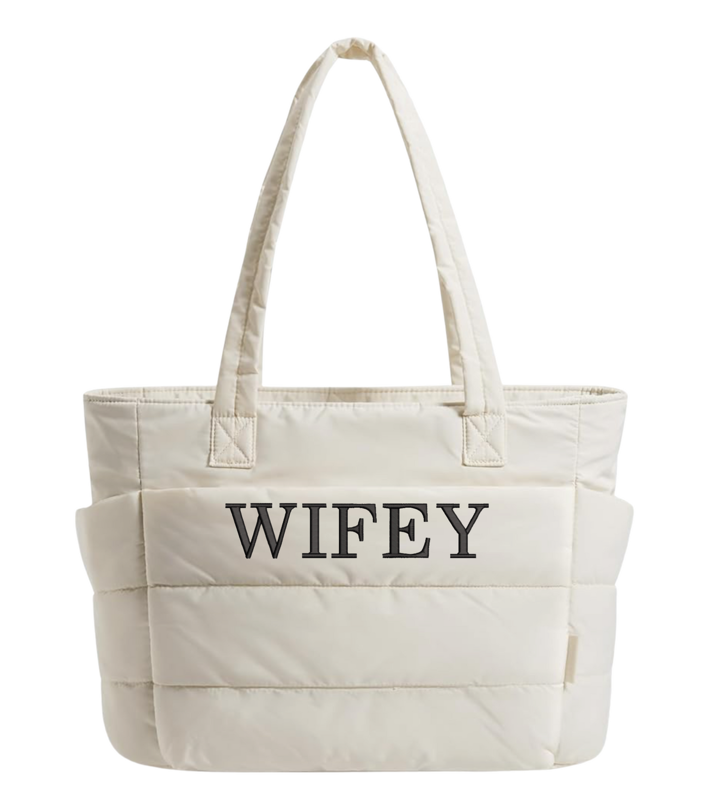 Embroidered Wifey Tote Bag